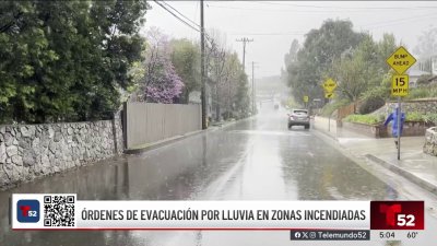 Órdenes de evacuación por lluvia en zonas incendiadas