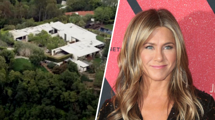 A driver crashed into the gate of Jennifer Aniston's Bel Air home May 5, 2025.