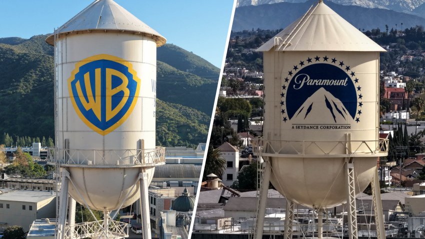 Split image of Warner Bros. and Paramount