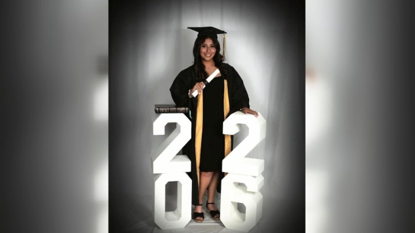 Hailey Contreras poses for her graduation photos.