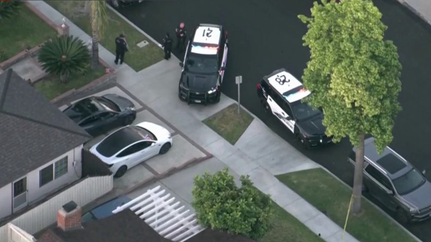 The scene of a stabbing Monday April 20, 2026 in Burbank.