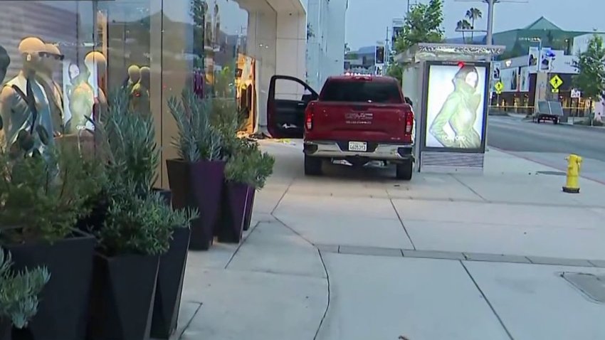 The scene of a break-in Friday May 8, 2026 at a West Hollywood business.