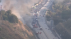 Incendio de camión provoca fuego de maleza y congestiona el tráfico en Mission Hills