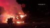 Persecución en Lakewood termina en un choque e incendio de vehículo
