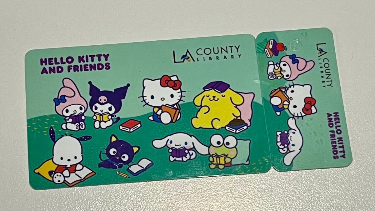 La Biblioteca del Condado de Los Ángeles planea reabastecer las tarjetas de Hello Kitty
