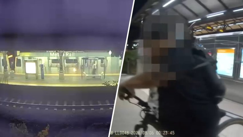 The LA County Sheriff’s Department confirmed to NBCLA that deputies deboard passengers from and clear trains in Azusa to prepare for maintenance.